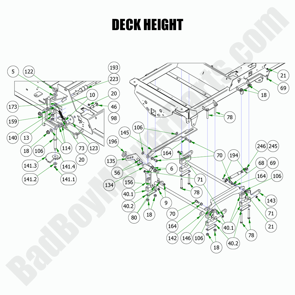 2863 - Bad Boy Mower Parts Lookup > 2022 > Renegade - Gas > Deck Height